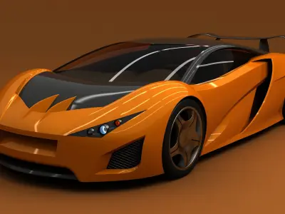 EV Supercar 1 3D model