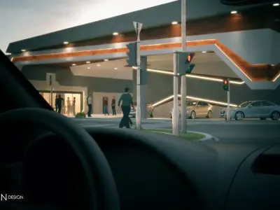 Car Showroom 3D model