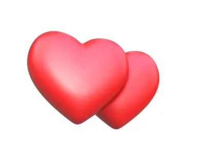 Double Heart 3D model 3D model