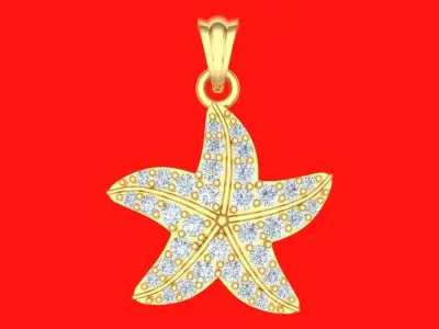 Star pendant - Diamond pendant 3D print model