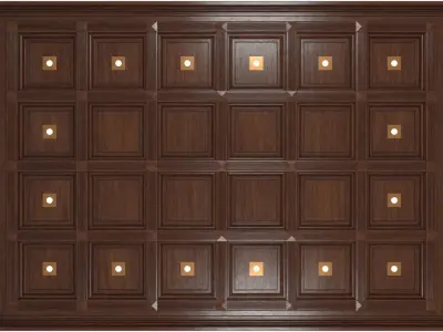Coffered ceiling Low-poly 3D model