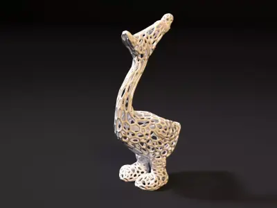 Christmas Goose Voronoi 3D print model