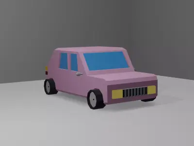 Low Poly - Car 1 Low-poly 3D model