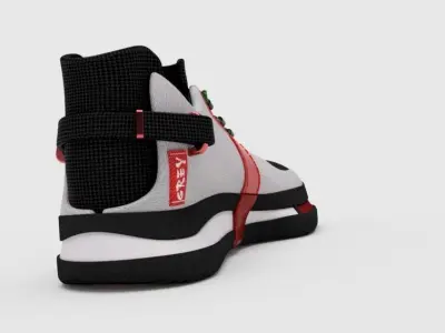 GREY - First Court Shoe Sneaker  3D model