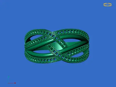 Women Stone Rings Diamond 3D print model purchase