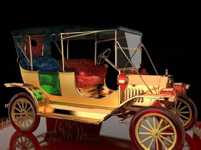 Antique car 3D model