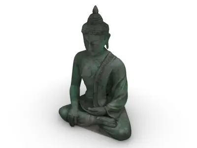 Bronze Buddha Low-poly 3D model