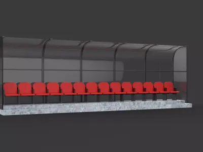 Soccer Bench  3D model