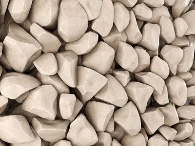 Panel stone rock decoration 3D model