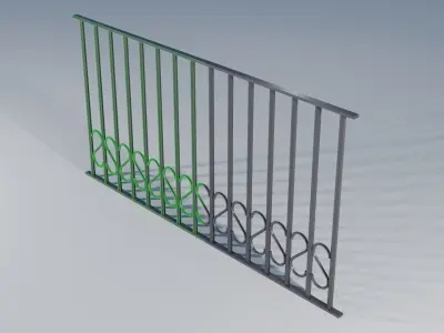 Set of 20 fences 3D model