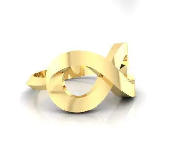Ring M46 The luxury female ring wedding 3D print model