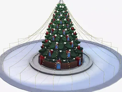 New Year Tree Free low-poly 3D model