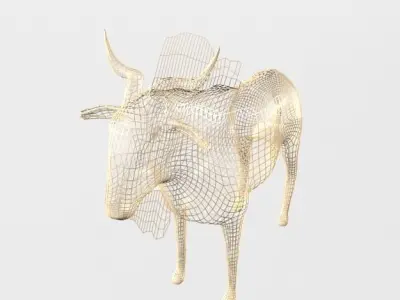 Wildebeest Gnu Low-poly 3D model