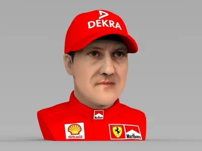 Michael Schumacher Lewis Hamilton busts full color 3D printing 3D Model Pack