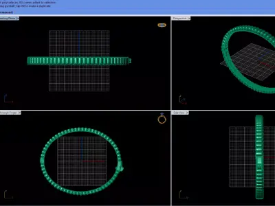 Attractive bangle bracelet 3D print model