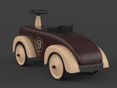 Retro Push Car 3D model
