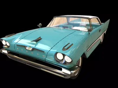 1957s DeSoto Fireflite Low-poly 3D model
