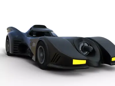Batmobile 1989 High Definition 3D Render  3D print model
