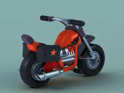 custom kart vehicle motorcycle biker bike motor race racing  3D model