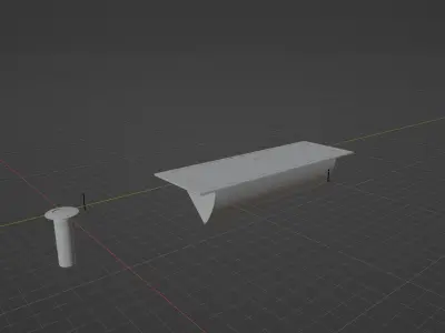 Road Barrier Low-poly 3D model