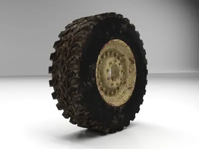 Truck Wheel 3D Model with UV maps 3D model