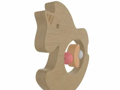 Wooden Horse Baby Toy 3D model