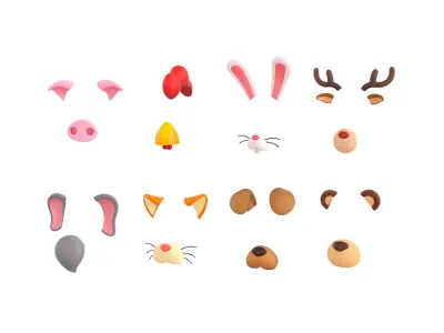 Animal Face Pack 3D model