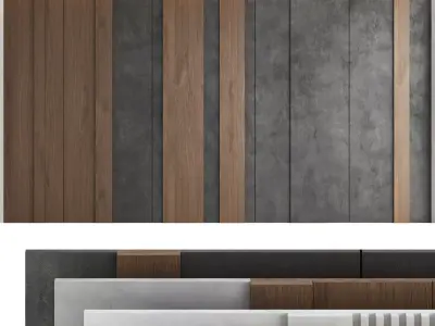 Decorative wall panel set 39 3D model