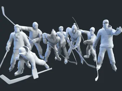 Outdoor Hockey Kids 3D print model