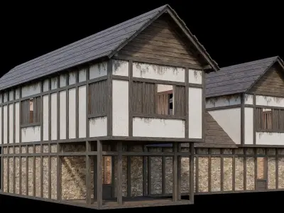 Medieval Village Pack  - 5 Assets - 4K Textures Game Ready Low-poly 3D model order