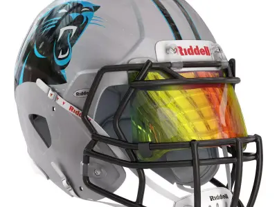 Riddell speed helmet carolina panthers 3D model