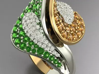 Gold ring 2 Free 3D print model