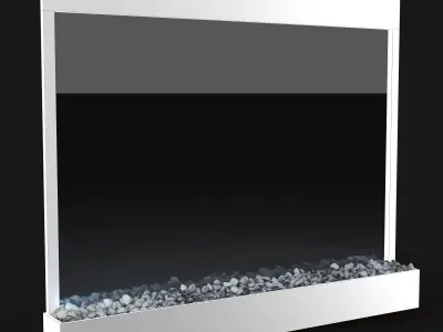 Waterfall Panel Interior Decoration 3D model