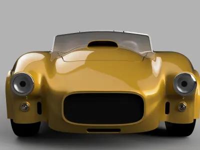 60s classic sports car 3D print model