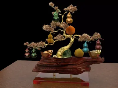 Chinese gourd tree   3D model