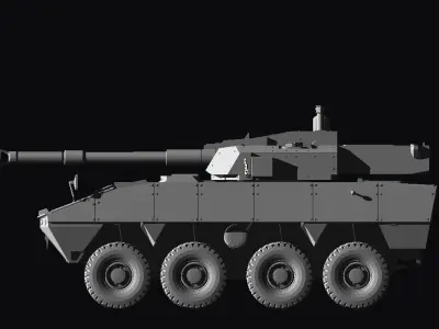 PATRIA AMV 8X8 105MM 3D print model