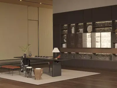 Light luxury tea room 3D model