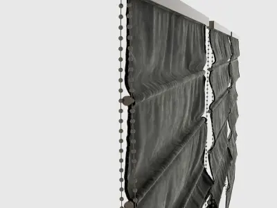 Fabric blinds Collection Low-poly 3D model