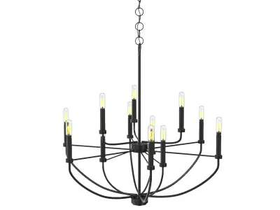 Foreman 9 - Light Candle Style Classic Chandelier 3D model