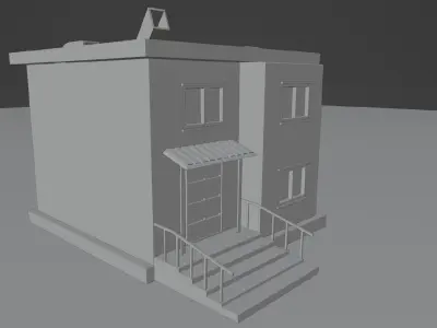 home exterior Low-poly 3D model