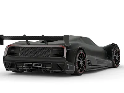 Black Phantom 2015 3D Model High-Quality Detailed Design Low-poly 3D model