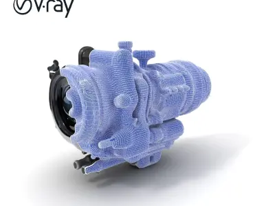 Futuristic Industrial Camera Model Pack Low-poly 3D model