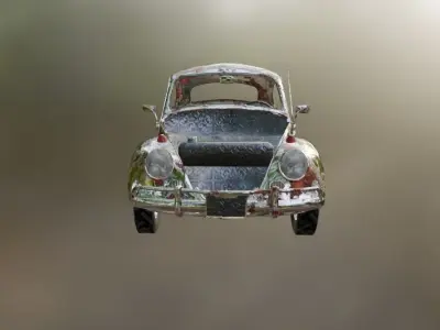 Vintage Car Low-poly 3D model