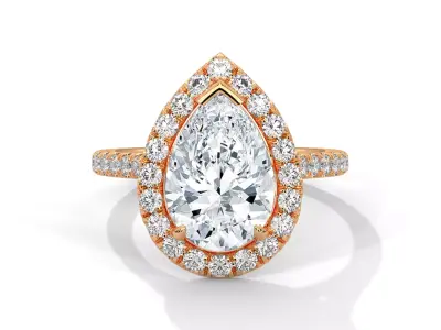 solitaire ring with detail images and 360 render videos 54 3D print model