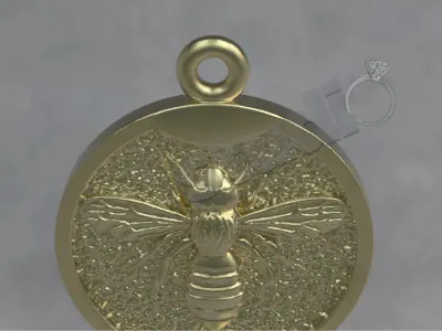 Luxury bee pendant 3d model print 3D print model