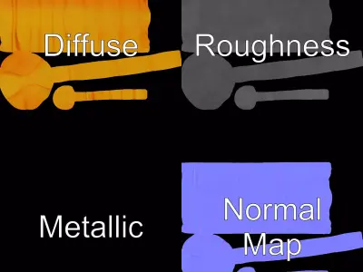 Orange Worm model pack Low-poly 3D model