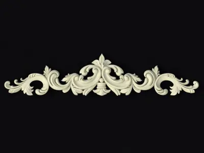 Central decor ornament for furniture 3D model 913