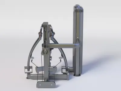 FUSE XL SEATED ROW - Premium 3D Gym Equipment Model Low-poly 3D model