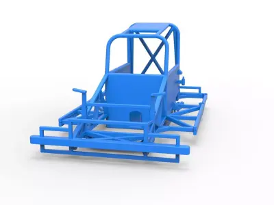 Frame of New Zealand Ministock car Scale 1 to 25 3D print model