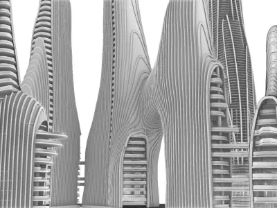 Shan Shi Futuristic City 3D model